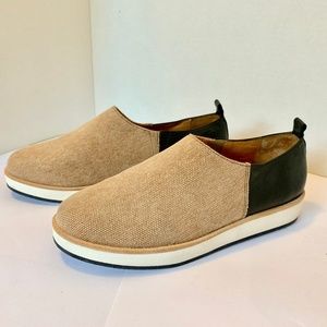 Reality Studio Slip On Loafers Black and Wheat